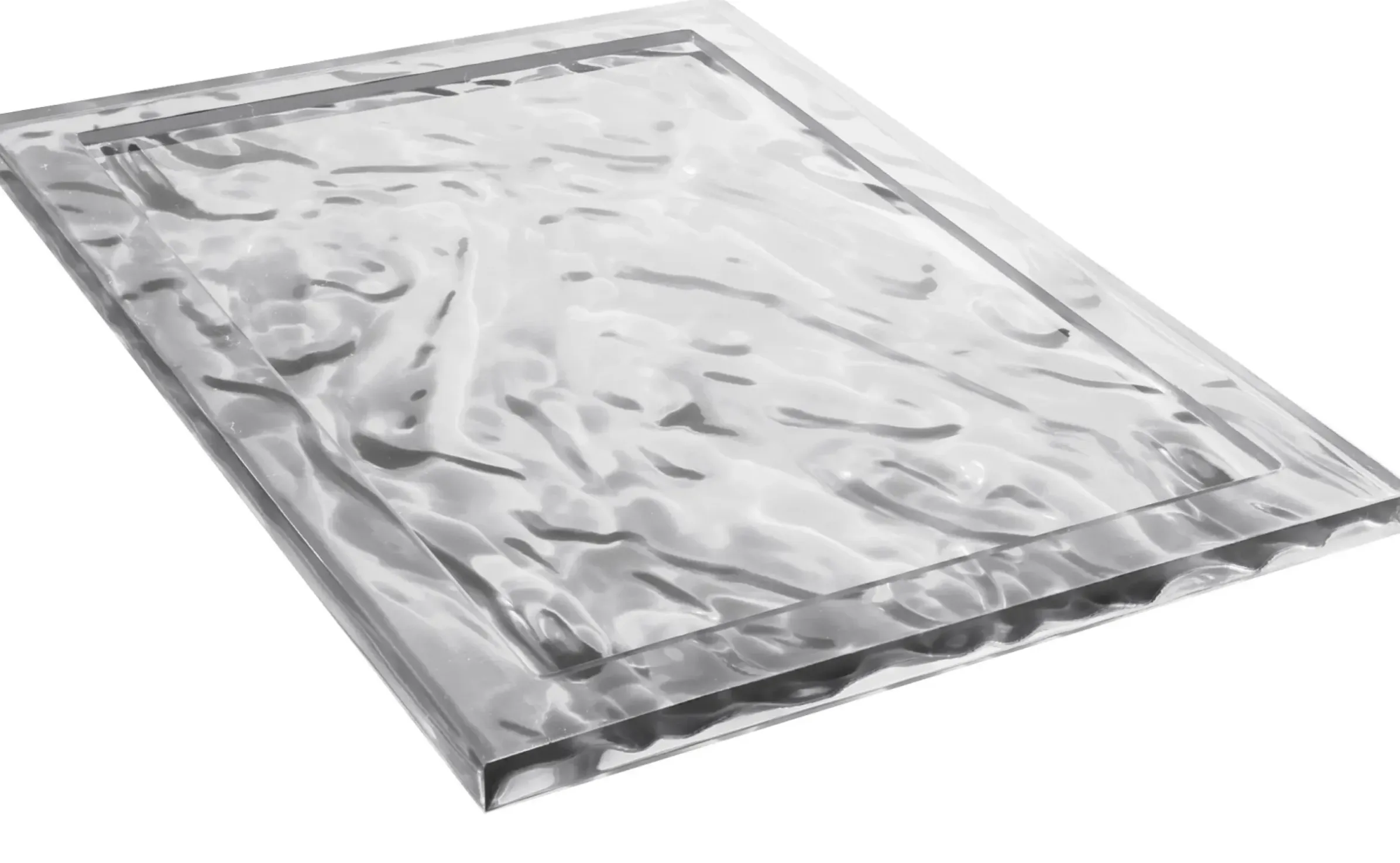 Plateau Dune Small Plastique Transparent / 46 X 32 Cm - Kartell