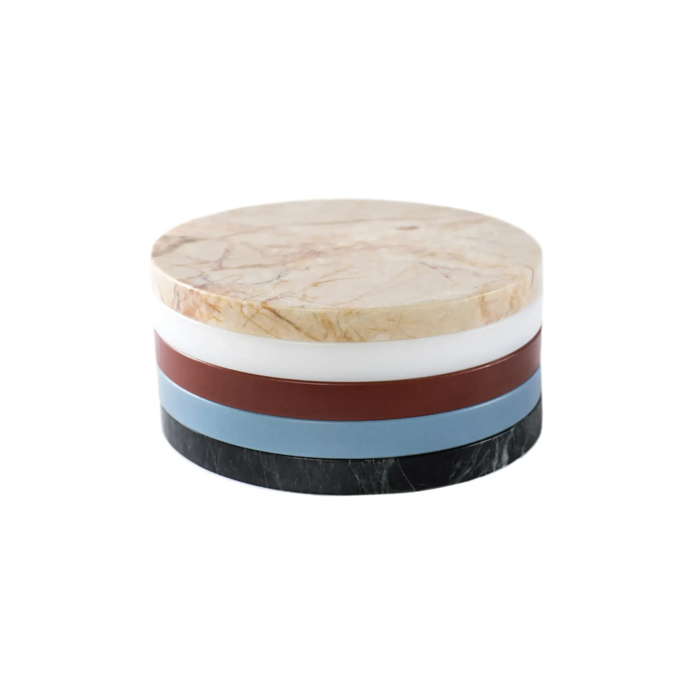 Plateau Five Circles Plastique Pierre / Multifonction - Set De 5 / Marbre & Polyethylene - Valerie Objects