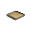 Plateau Gold Leaf Verre Or / Vide-Poche - 16 X 16 Cm - Metal & Verre - Ethnicraft