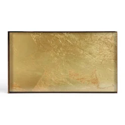 Plateau Gold Leaf Verre Or / Vide-Poche - 31 X 17 Cm - Metal & Verre - Ethnicraft