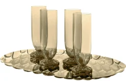 Plateau Jellies Family Plastique Bleu / 36 X 25 Cm - Kartell