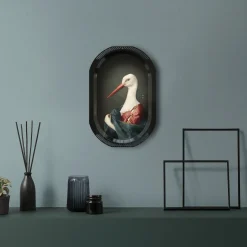 Plateau Madame La Cigogne Materiau Composite / Tableau Mural - Ibride