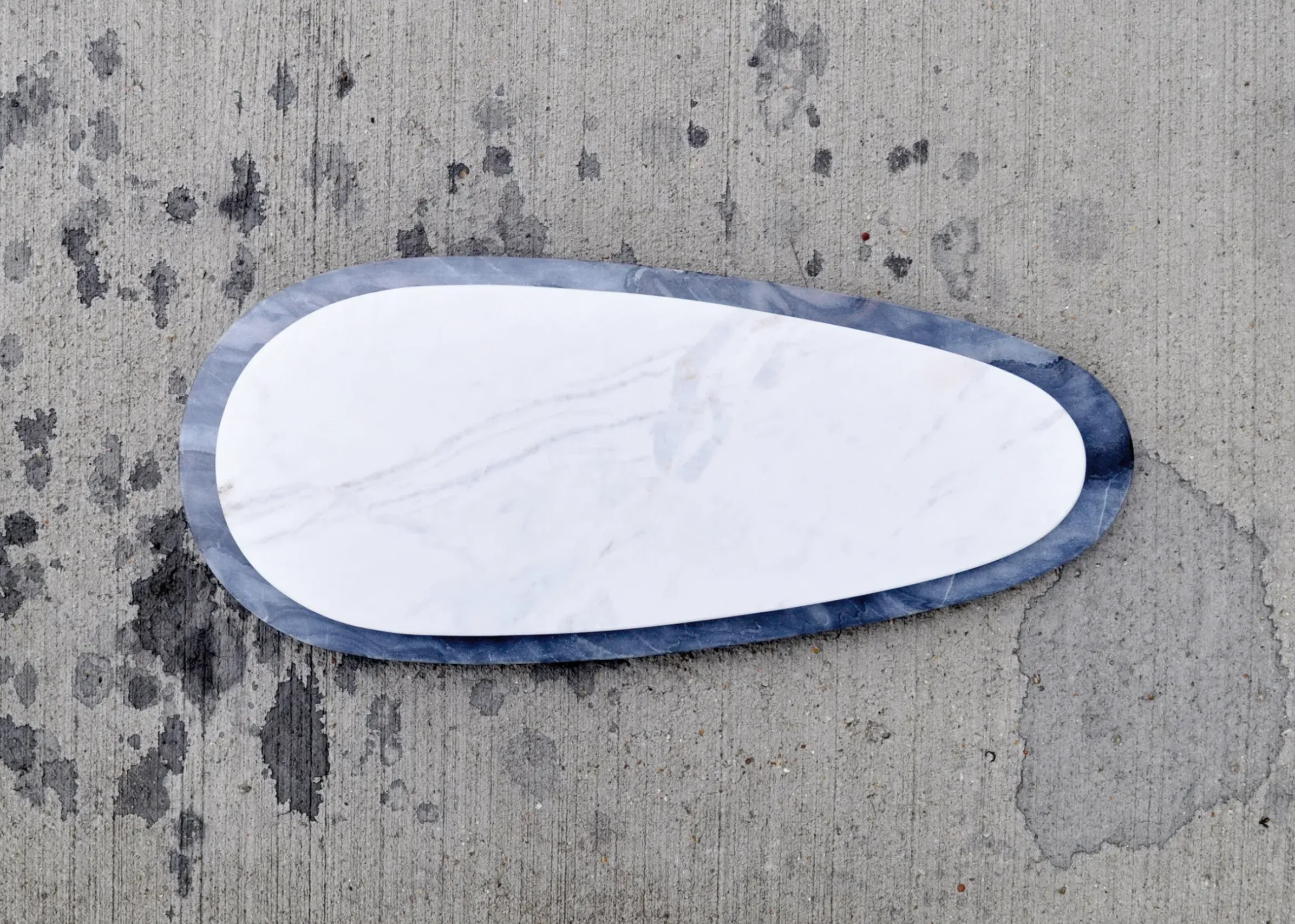 Plateau Max Medium Pierre / Marbre - 57 X 23 Cm - Xl Boom