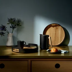 Plateau Nordic Kitchen Ceramique Noir Bois Naturel / O 35 Cm - Eva Solo