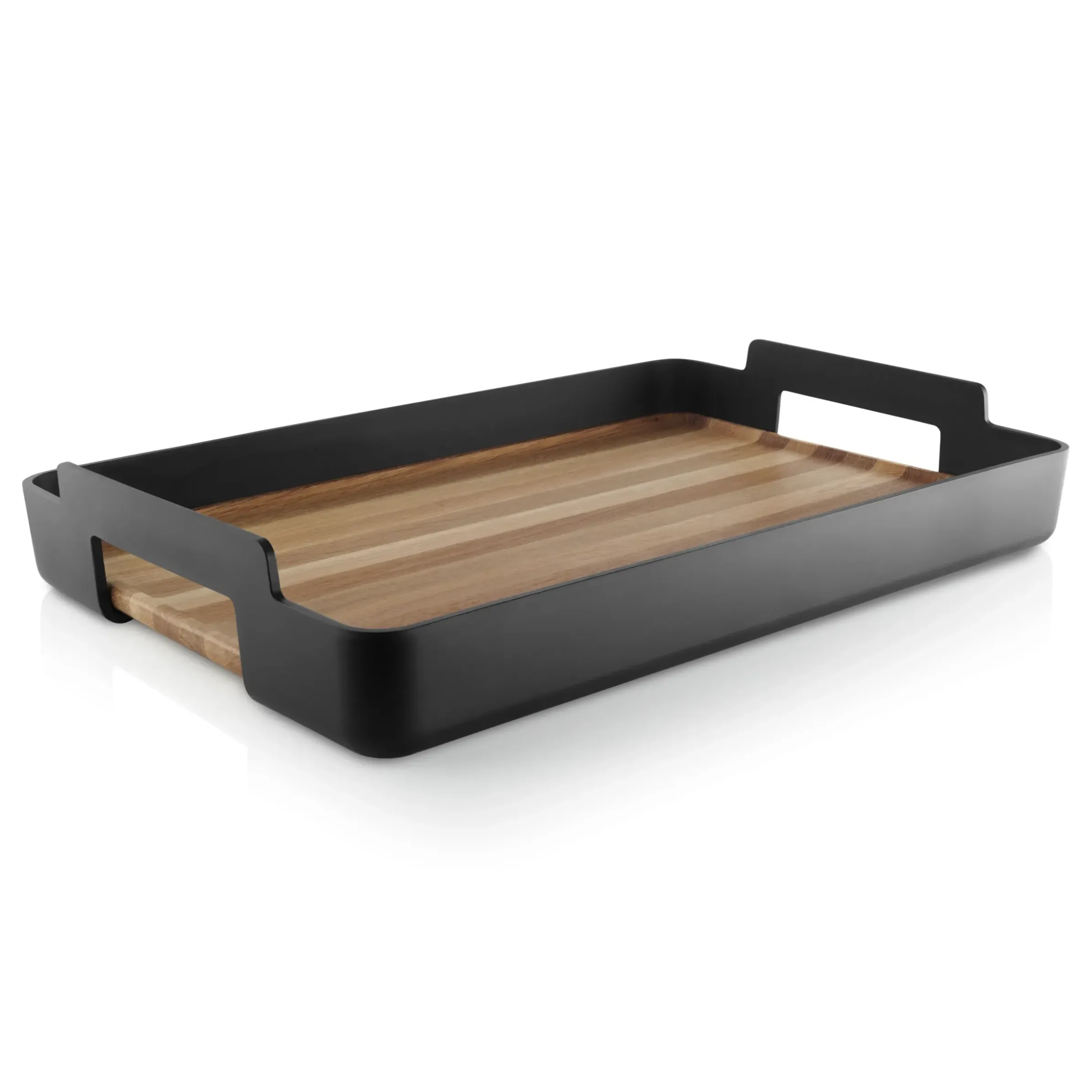 Plateau Nordic Kitchen Plastique Noir Bois Naturel / 50 X 34 Cm - Eva Solo