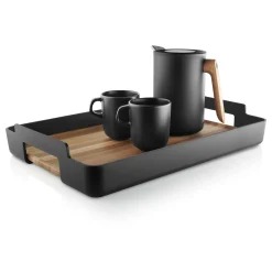 Plateau Nordic Kitchen Plastique Noir Bois Naturel / 50 X 34 Cm - Eva Solo