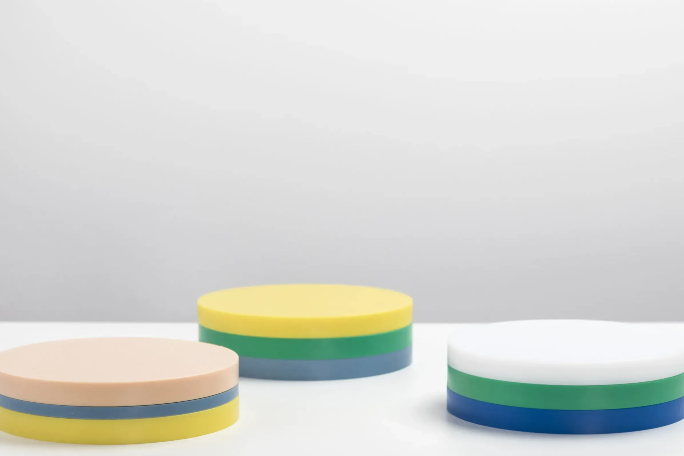 Plateau Re-Circles Plastique/ Set De 3 - Polyethylene Recycle / Edition Limitee - Valerie Objects