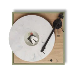 Platine Vinyle Square Bois Naturel / Enceinte Haute Fidelite - La Boite Concept