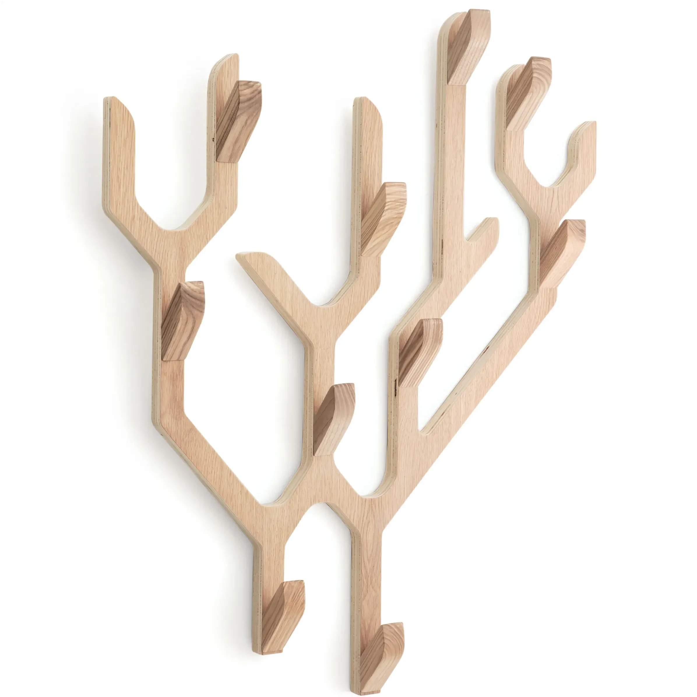 Portemanteau Mural Ambroise Bois Naturel / L 56.5 X H 67.7 Cm - Chene - Harto