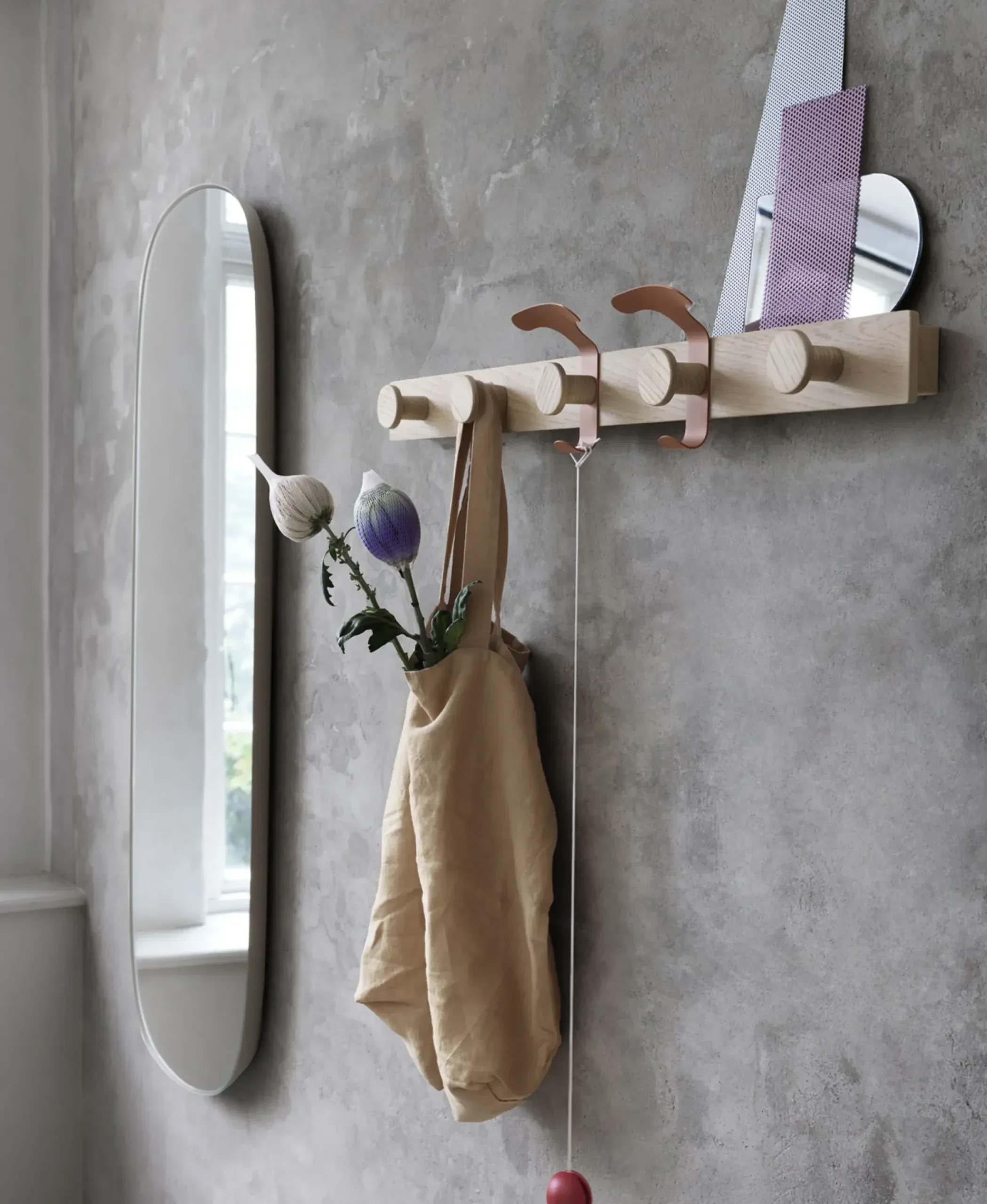 Portemanteau Mural Avail Bois Naturel / L 87,5 Cm - Muuto
