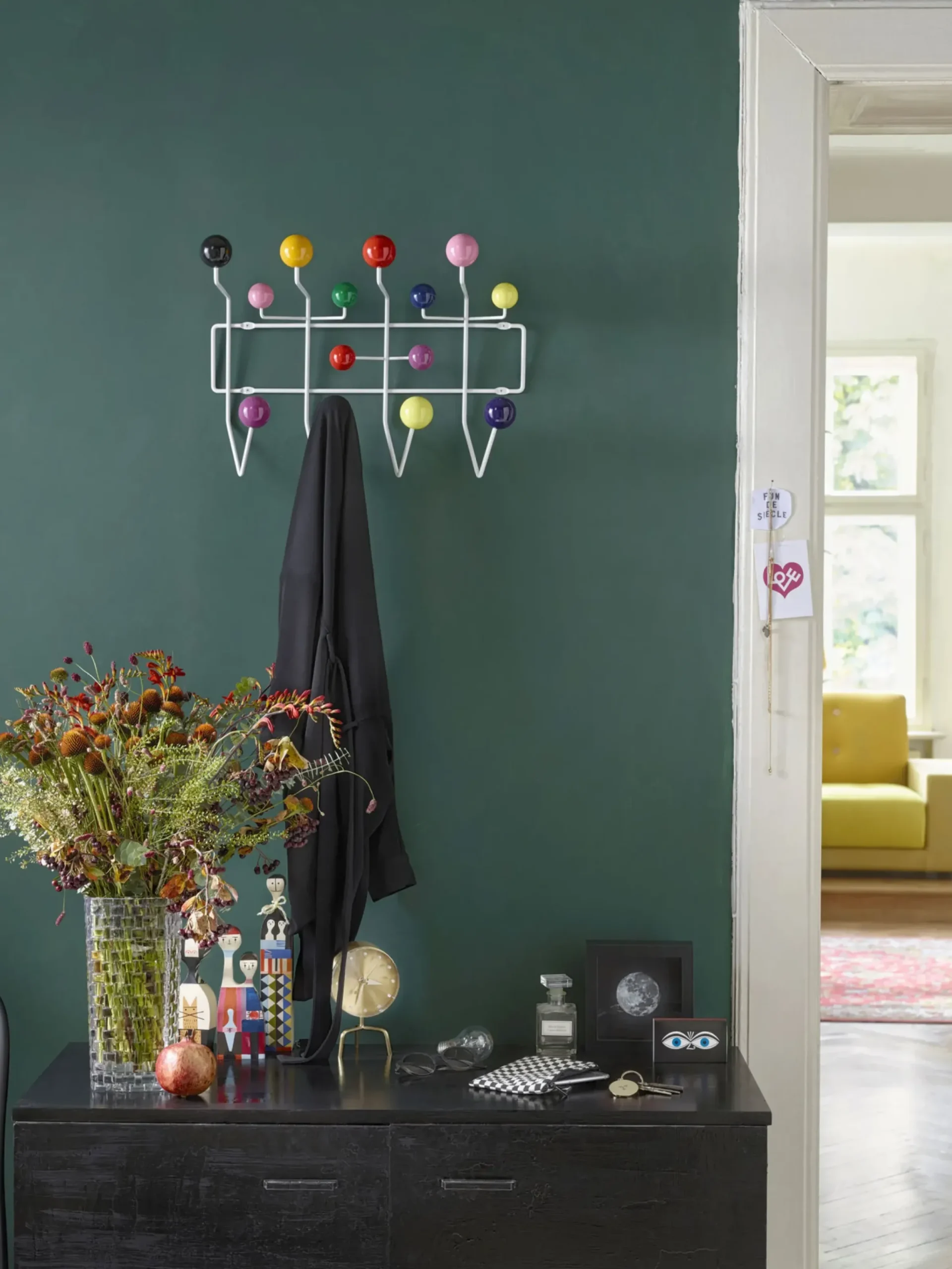 Portemanteau Mural Hang It All Metal Bois Multicolore / Eames (1953) - Vitra