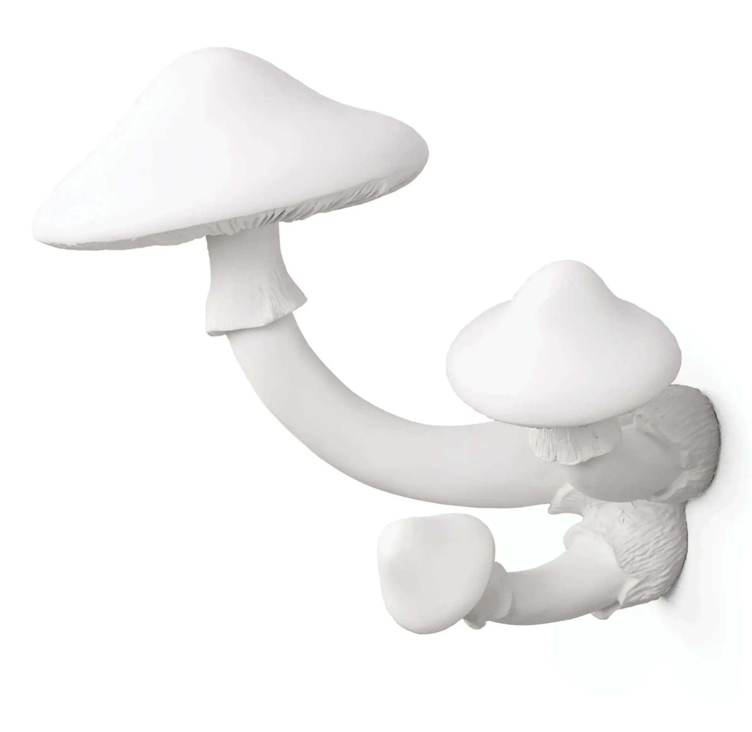 Portemanteau Mural Mushroom Plastique/ 3 Champignons-Patères - H 16 Cm - Seletti