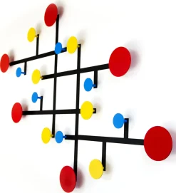 Portemanteau Mural Piet Metal Multicolore Noir / 9 Patères / Modulable - Presse Citron