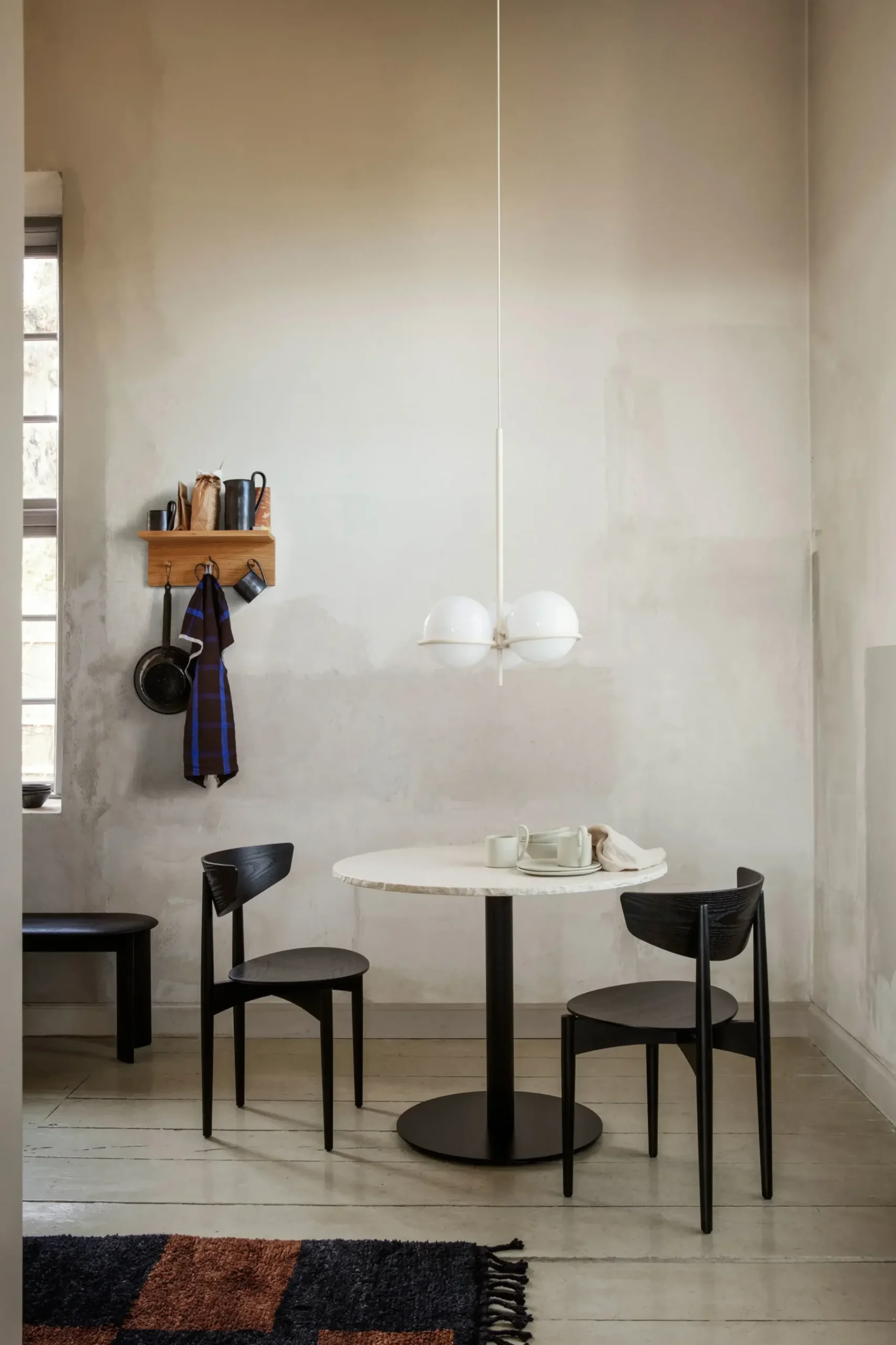 Portemanteau Mural Place Small Bois Naturel / Etagere - L 105 Cm - Ferm Living