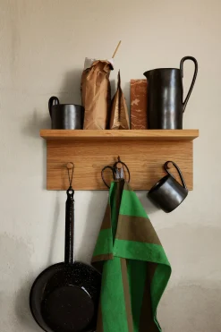 Portemanteau Mural Place Small Bois Naturel / Etagere - L 105 Cm - Ferm Living