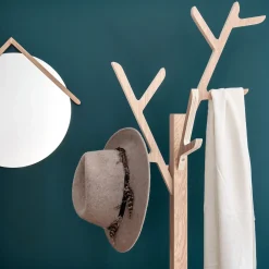 Portemanteau Sur Pied Ambroise Bois Naturel / H 158 Cm - Chene - Harto