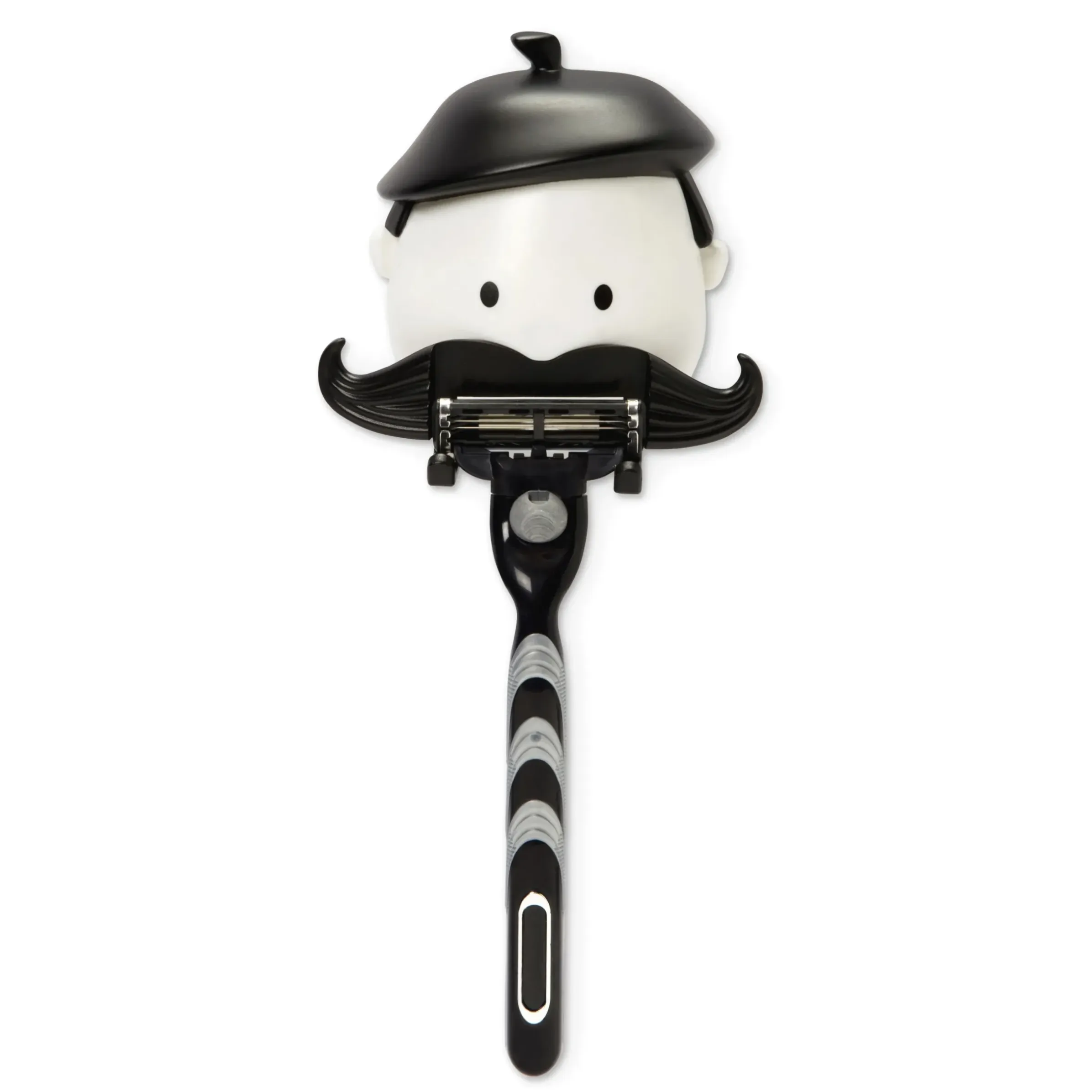 Porte-Rasoir Mr Razor Plastique Blanc Noir / Avec Ventouse - Pa Design