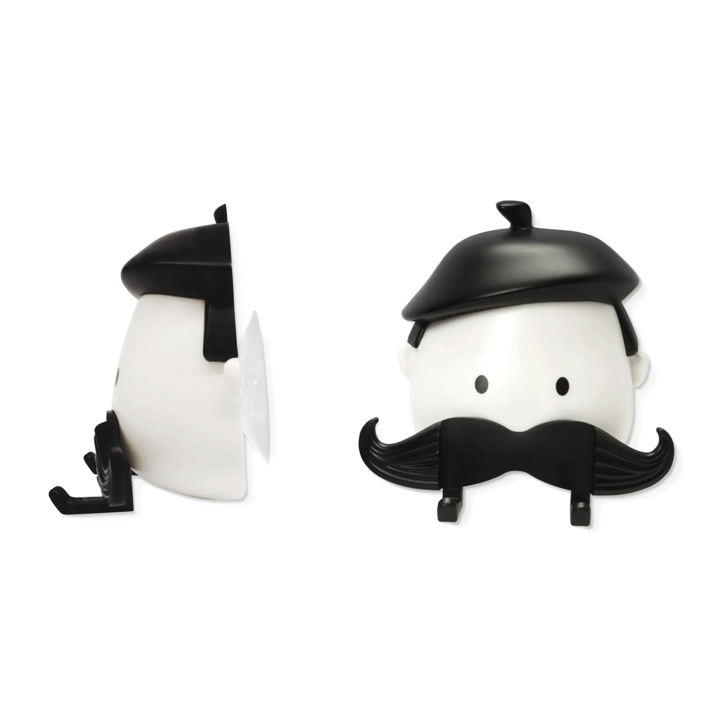 Porte-Rasoir Mr Razor Plastique Blanc Noir / Avec Ventouse - Pa Design