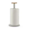Porte-Rouleau Essuie-Tout Mattina Metal Gris / Acier & Bambou - Alessi
