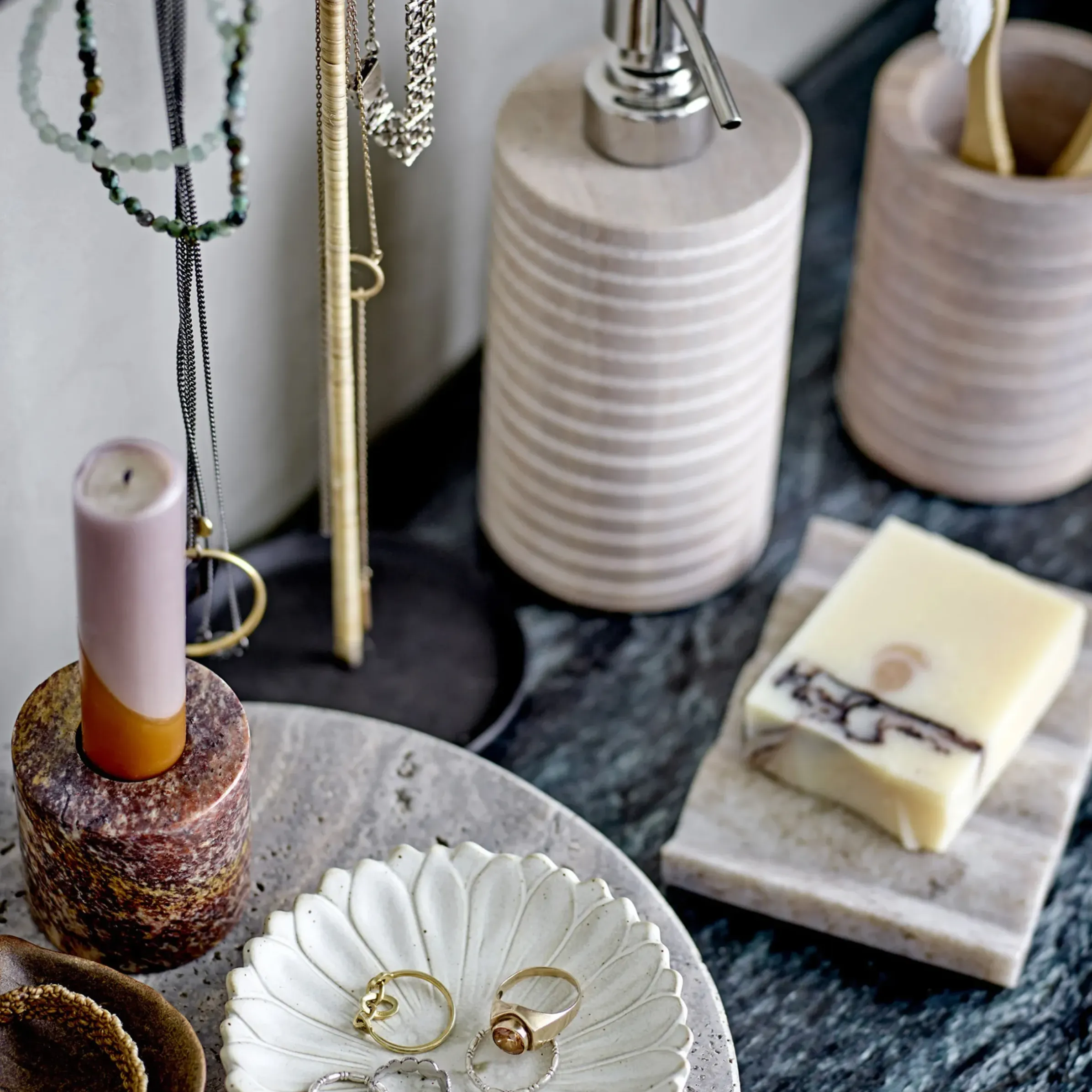 Porte-Savon Damila Pierre/ Marbre - Bloomingville