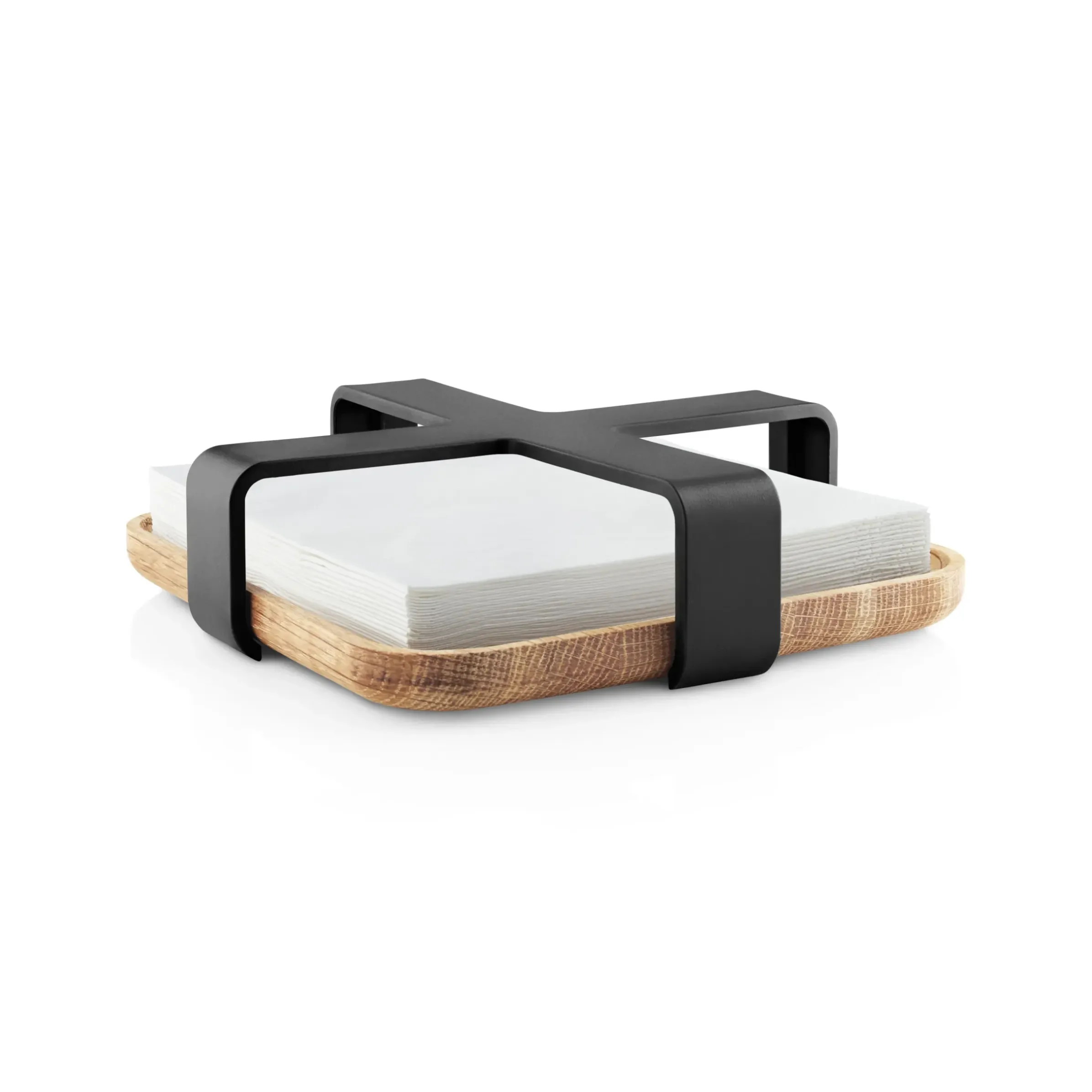 Porte-Serviettes En Papier Nordic Kitchen Plastique Noir Bois Naturel / 19 X 19 Cm - Eva Solo