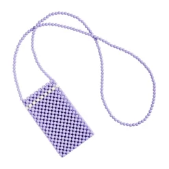 Porte-Telephone Perla Plastique / Mini Sacoche En Perles - Fait Main - Hay