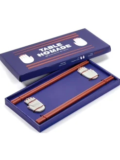 Pose-Baguettes Mains Ceramique Blanc / Set De 2 (Baguettes Japonaises Incluses) - Serax