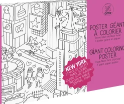 Poster A Colorier Papier Blanc Noir / 100 X 70 Cm - Omy Design & Play
