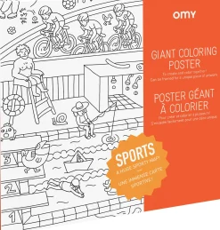 Poster A Colorier Papier Blanc Noir / 100 X 70 Cm - Omy Design & Play