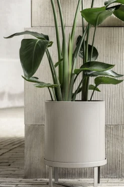 Pot De Fleurs Bau Large Metal Gris / O 28 Cm - Metal - Ferm Living