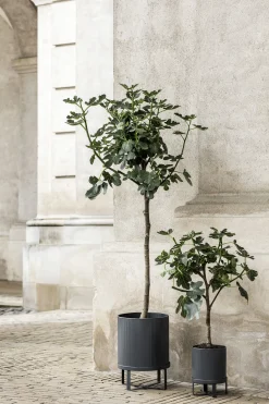 Pot De Fleurs Bau Large Metal Gris / O 28 Cm - Metal - Ferm Living