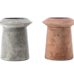 Pot De Fleurs Bulbi Crocus Pierre Rouge Marron / Beton / O 73 X H 27 Cm - Ethimo