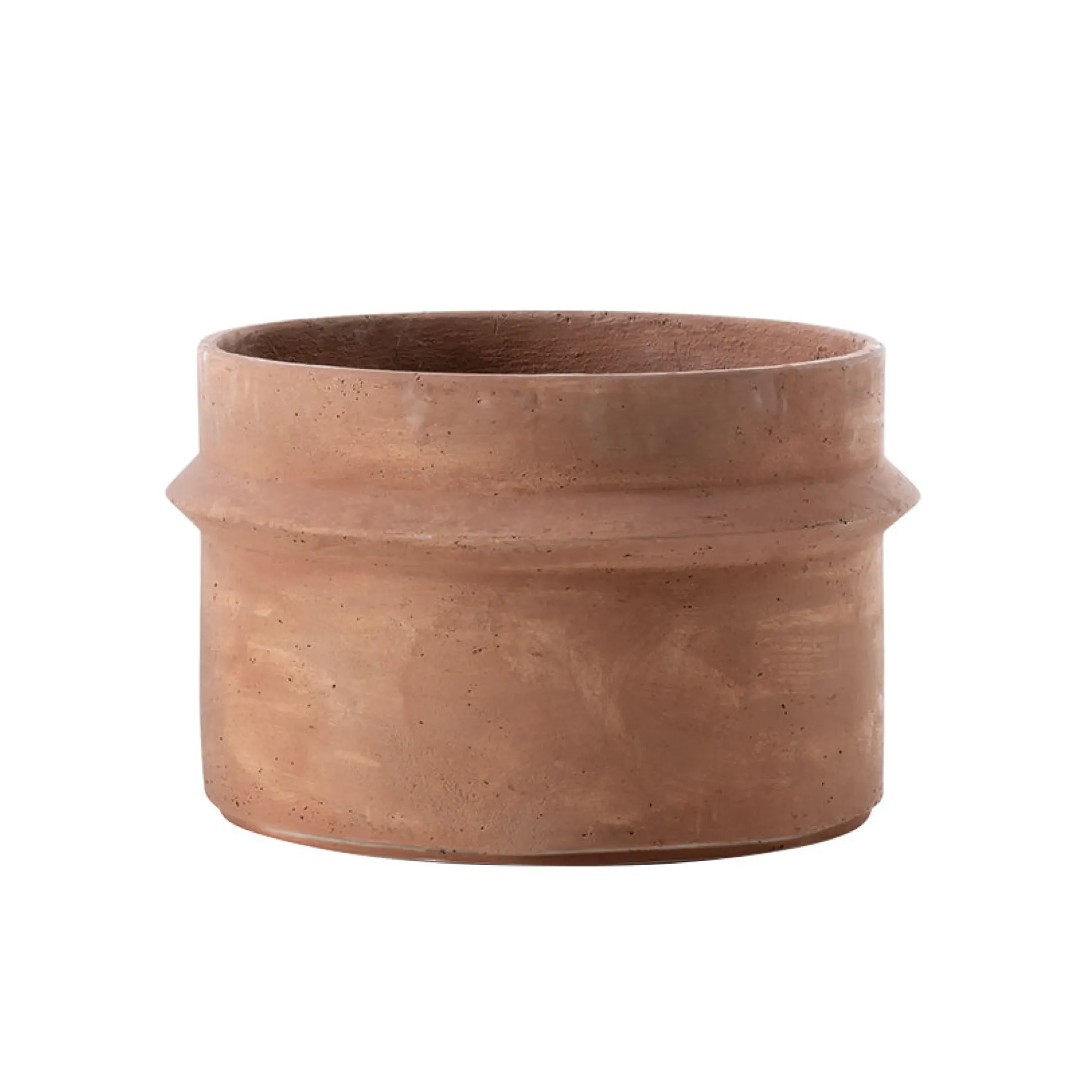 Pot De Fleurs Bulbi Dahlia Pierre Rouge Marron / Beton / O 75 X H 47 Cm - Ethimo