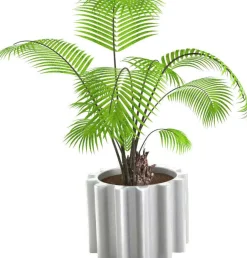 Pot De Fleurs Gear Plastique Blanc Version Laquee - Slide