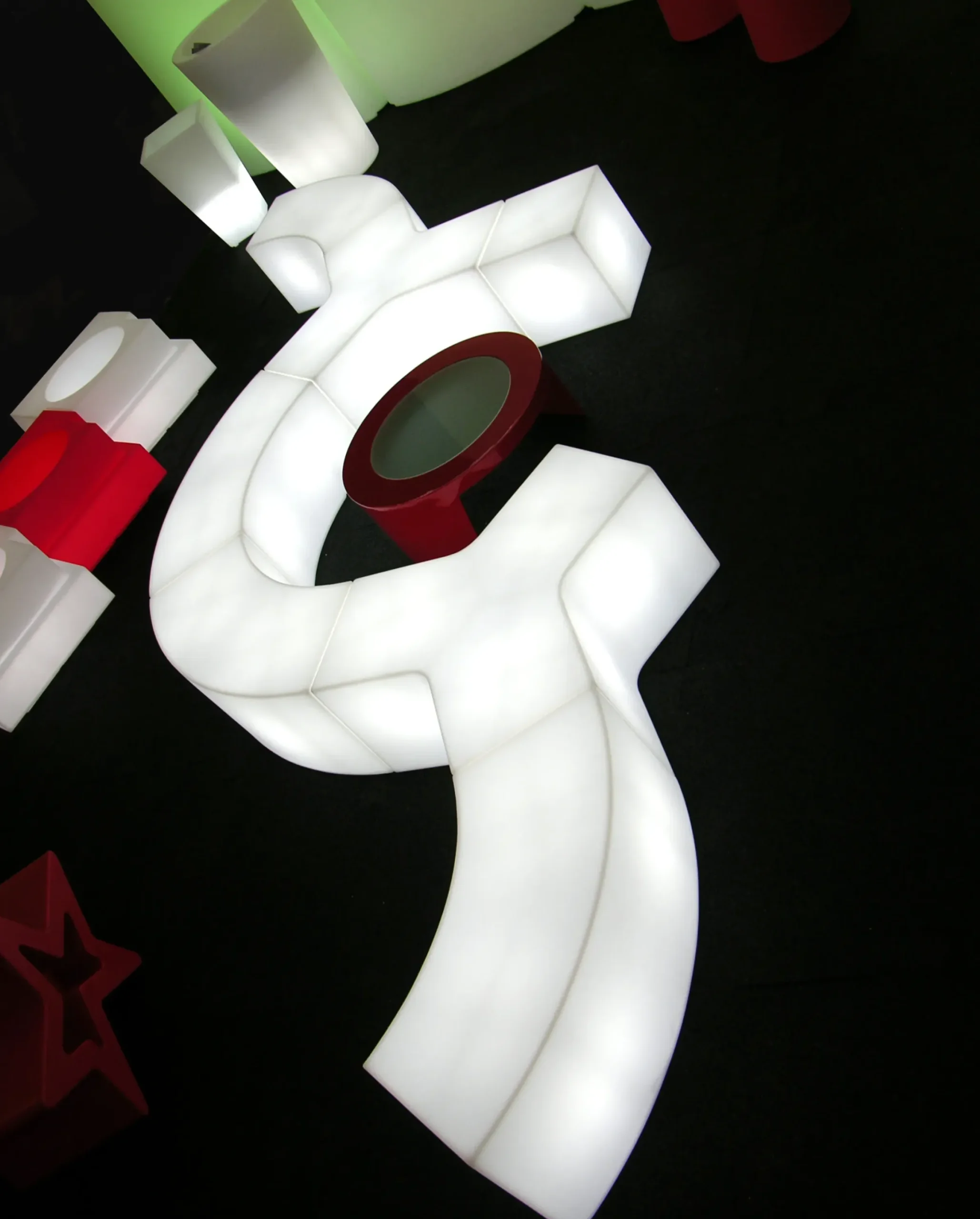 Pot De Fleurs Lumineux Cubic Yo Lumineux Plastique- Slide