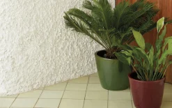 Pot De Fleurs Pots Ceramique Vert / Gres Emaille - O 50 X H 40 Cm / Fait Main - Unopiu
