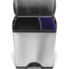 Poubelle De Tri Deluxe Recycle Metal / 46 Litres - Simple Human
