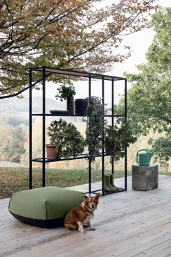 Pouf Brioni Outdoor Tissu Vert / Medium - 83 X 83 Cm - Kristalia