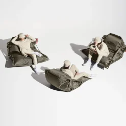 Pouf Buggle-Up Tissu Marron Beige / Sangles Ajustables - Tissu Acrylique - Fatboy