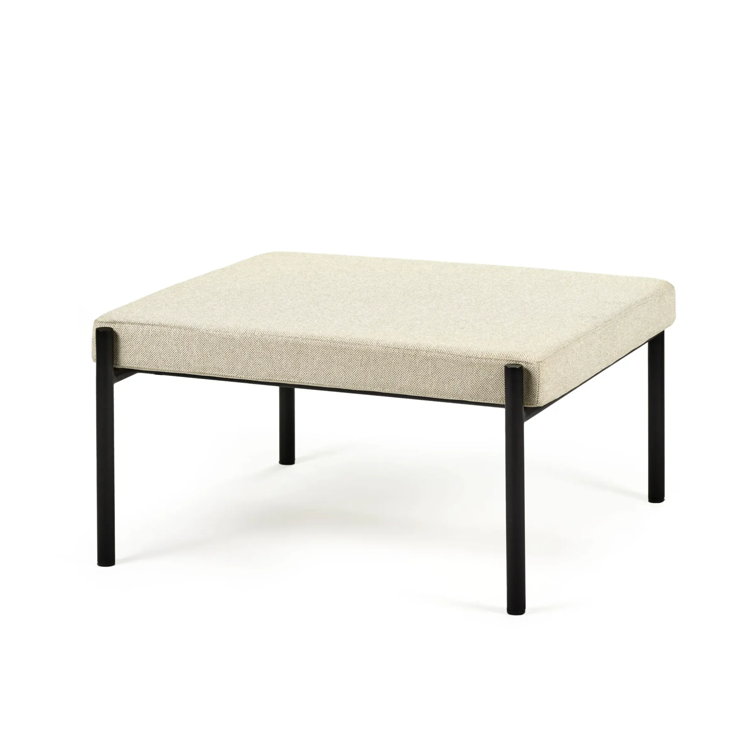 Pouf Curve Tissu Blanc Beige / Repose-Pieds - 67 X 62 Cm - Serax