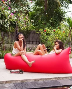 Pouf Gonflable Lamzac 3.0 Tissu Orange / L 200 Cm - Polyester - Fatboy