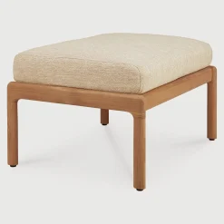 Pouf Jack Outdoor Tissu Bois Beige / Teck  - 71 X 54 Cm - Ethnicraft