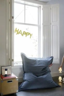 Pouf Original Slim Velvet Tissu Bleu / Velours Recycle - 155 X 120 Cm - Fatboy