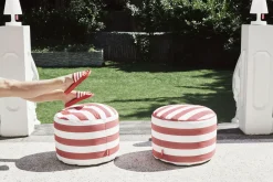 Pouf Point Outdoor Tissu Beige / Tissu Olefin - O 50 Cm - Fatboy