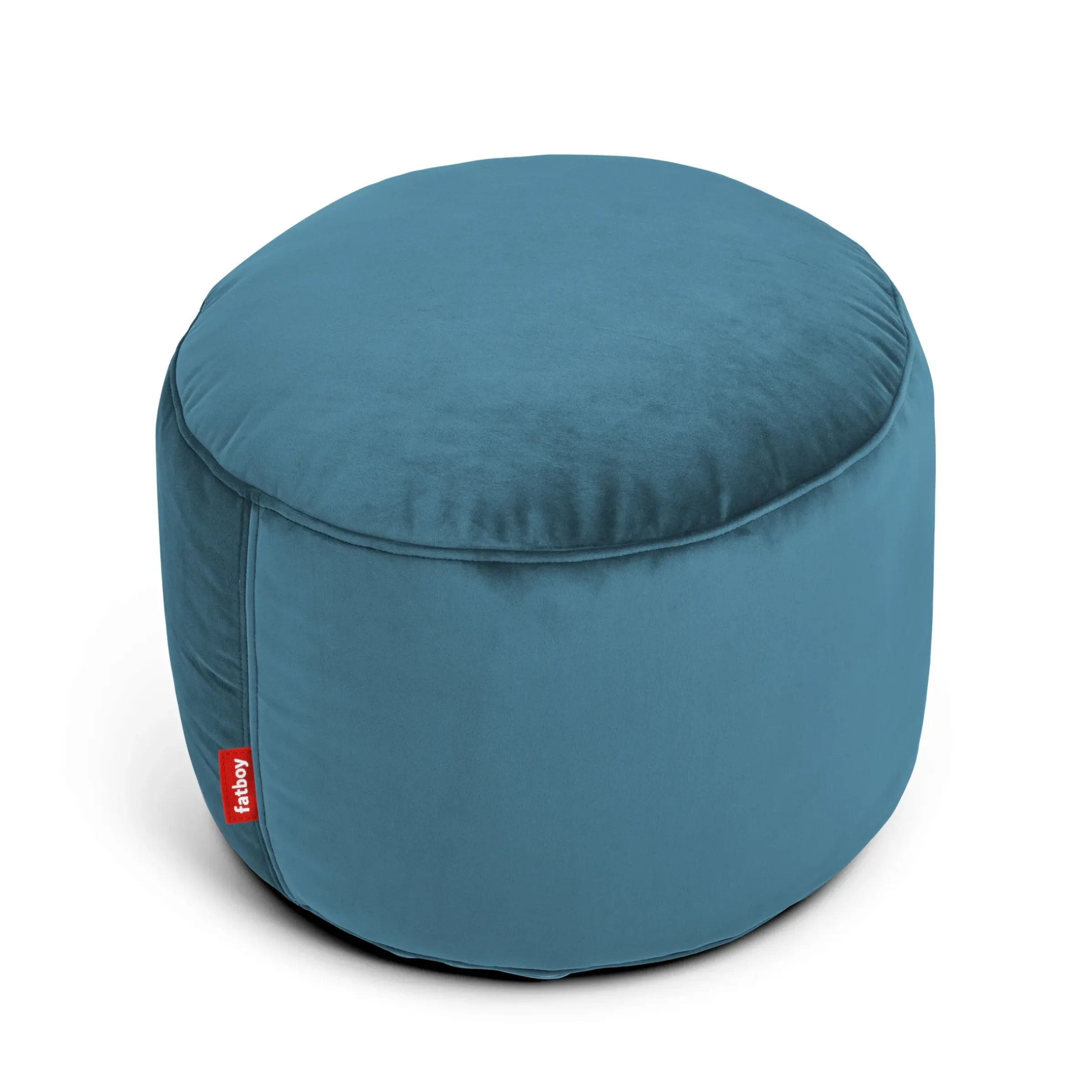 Pouf Point Velvet Tissu Bleu / Velours Recycle - O 50 Cm - Fatboy