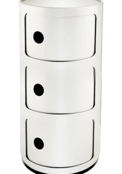 Rangement Componibili Plastique Blanc / 3 Tiroirs - H 58 Cm - Kartell