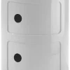 Rangement Componibili Plastique Blanc / 2 Tiroirs - H 40 Cm - Kartell