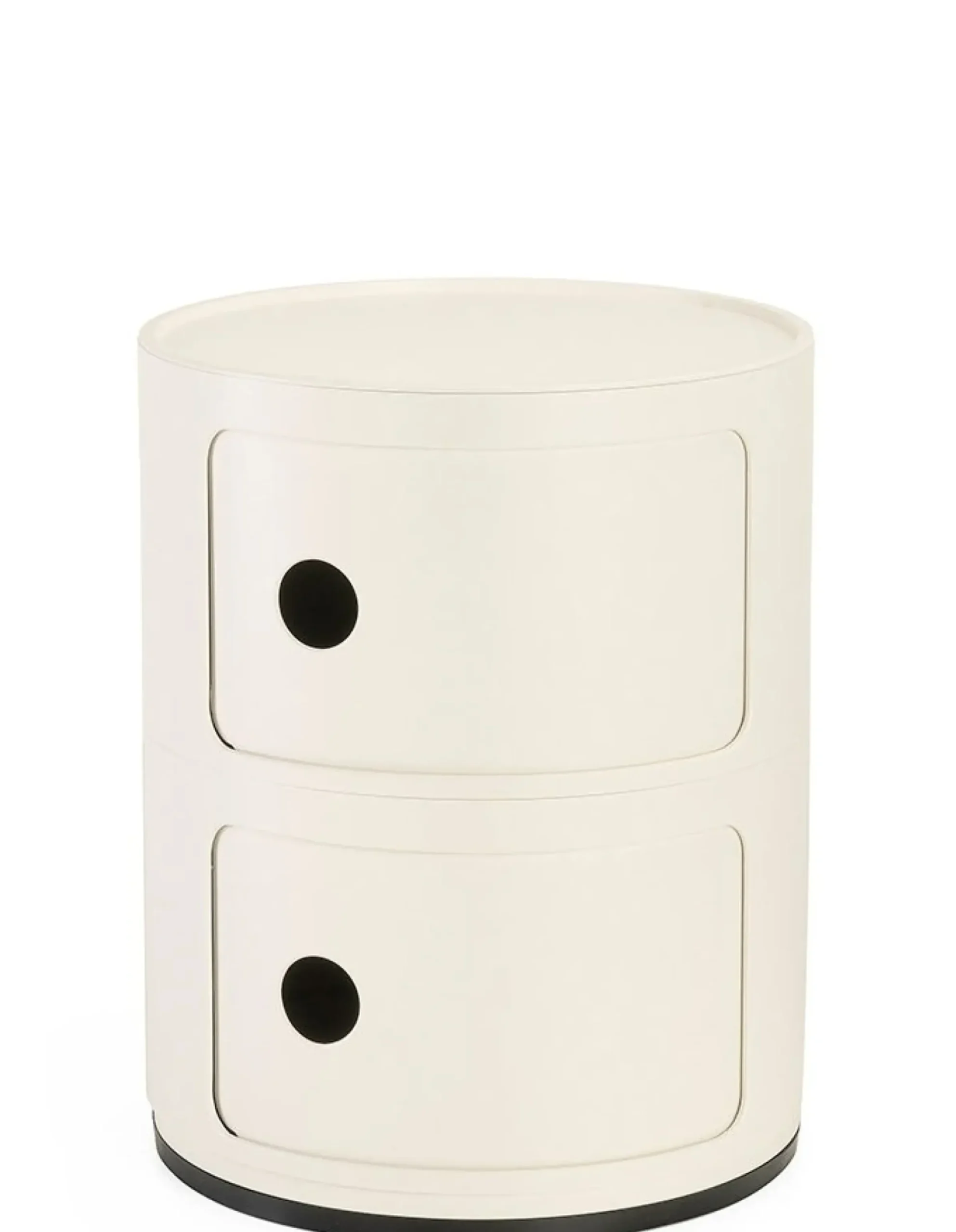 Rangement Componibili Plastique Blanc / Version Mate - 2 Tiroirs - H 40 Cm /100% Recycle - Kartell