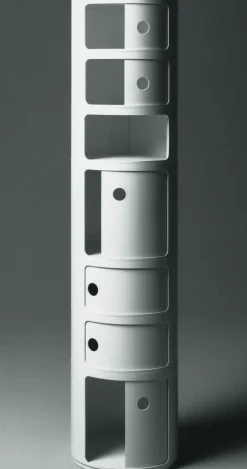 Rangement Componibili Plastique Gris/ 2 Tiroirs - H 40 Cm - Kartell