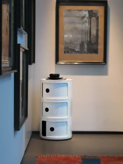 Rangement Componibili Plastique Noir / Mat - 3 Tiroirs - H 58 Cm / Recycle - Kartell